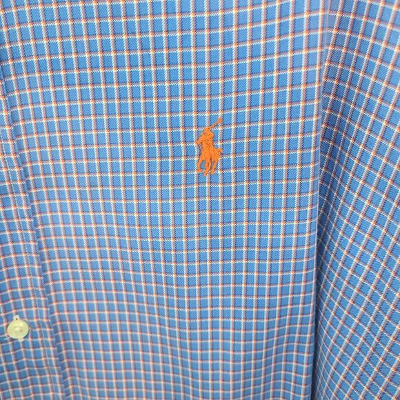 Ralph Lauren Mens XL Gingham Button Down Shirt Classic Fit Preppy Office Pony - Picture 6 of 11